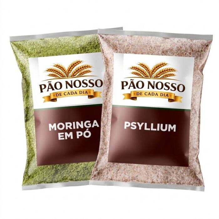 Kit Psyllium + Moringa 100% Pura Natural 1Kg Cada