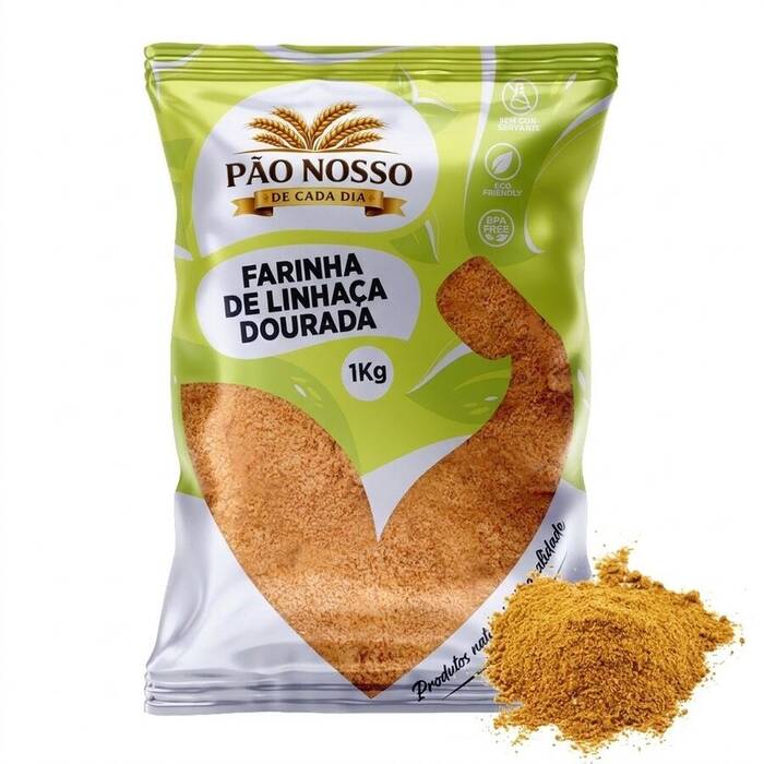 Farinha de Linhaça Dourada 100% Pura 1Kg - P&P — Doutor Vida Natural