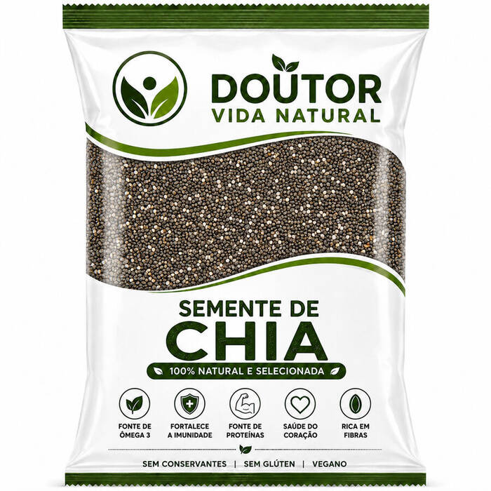 Semente de Chia 500g 100% Natural Premium — Doutor Vida Natural