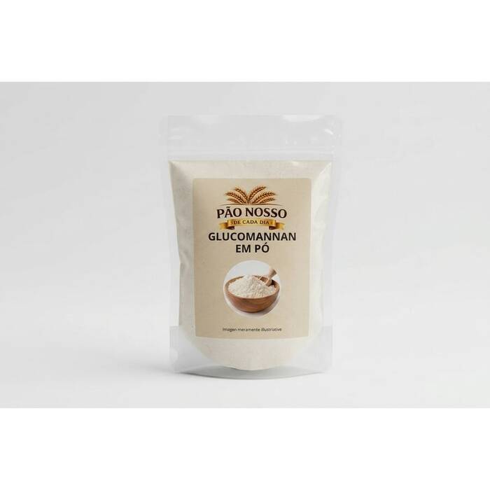 Glucomanan em Pó Premium 500g 100% Puro e Natural