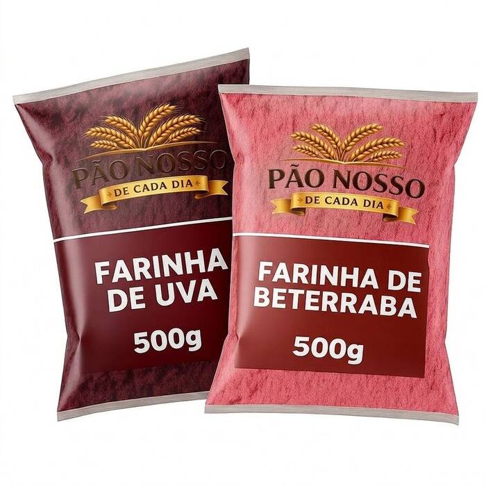 Kit Farinha de Beterraba + Farinha de Uva