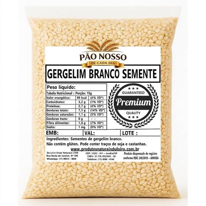 Gergelim Branco 1kg — Doutor Vida Natural