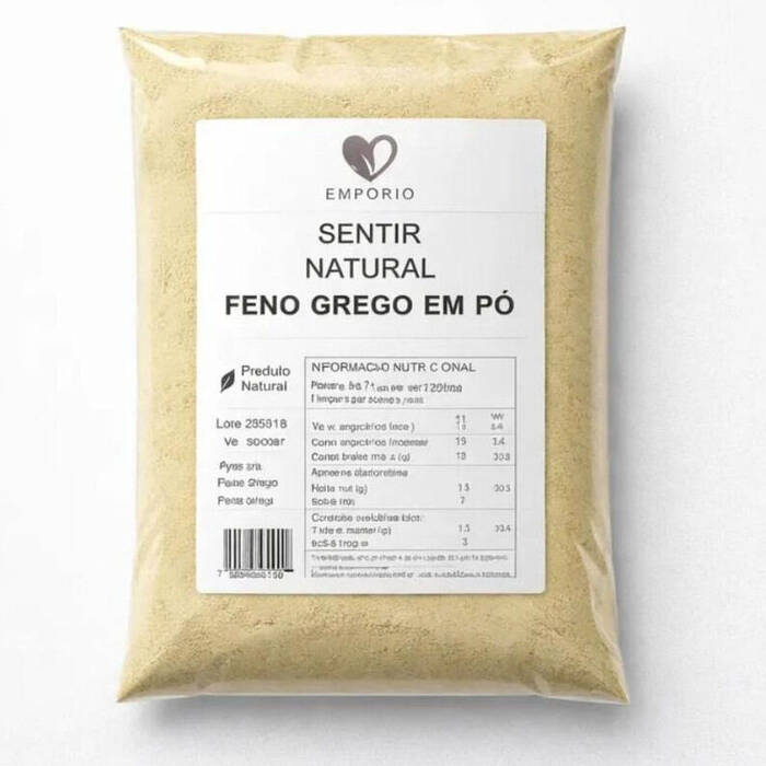 Farinha Feno Grego em Pó Moido 100 % Natural 200 Gr 500 Gr 1Kg