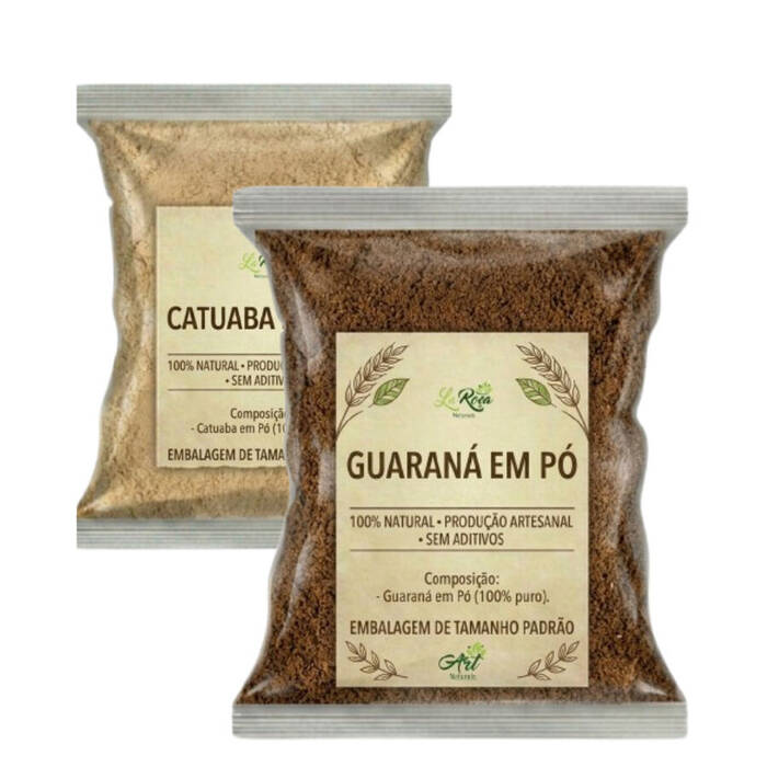 kit energético catuaba em pó + guaraná em pó - 200g, 600g e 1kg original