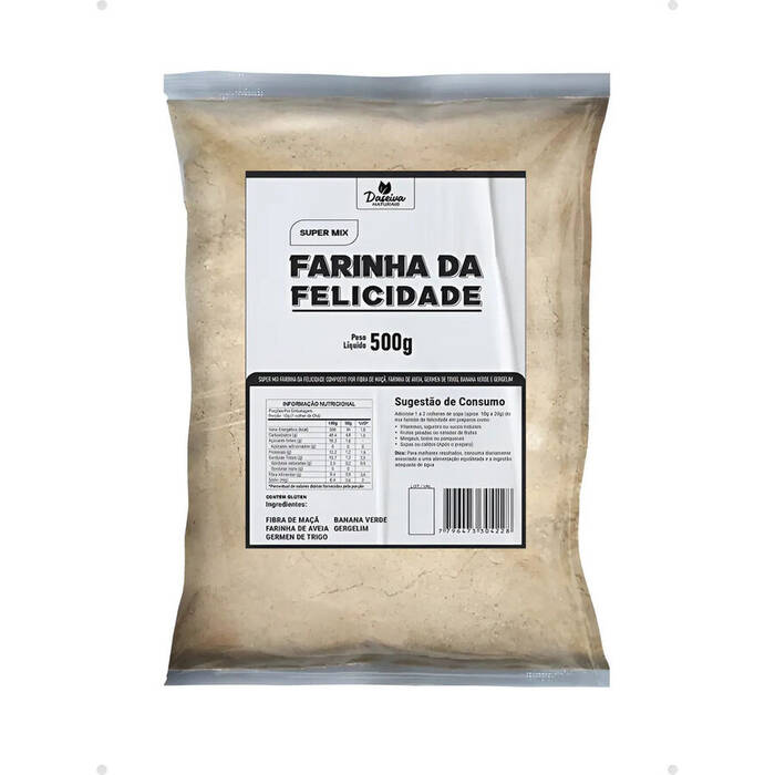 Farinha Da Felicidade Super Mix 500g Produtos Naturais Em Pó