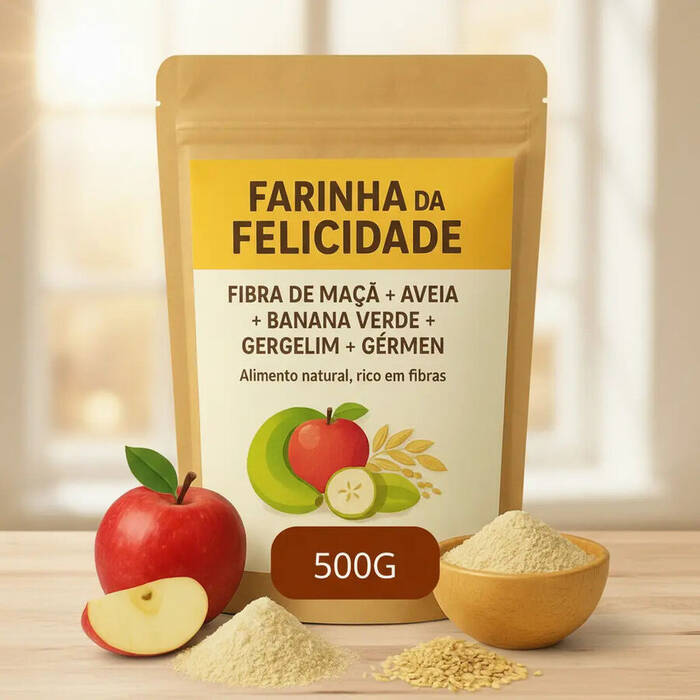 Farinha Da Felicidade 500g Com Fibra De Maçã, Aveia E Outros